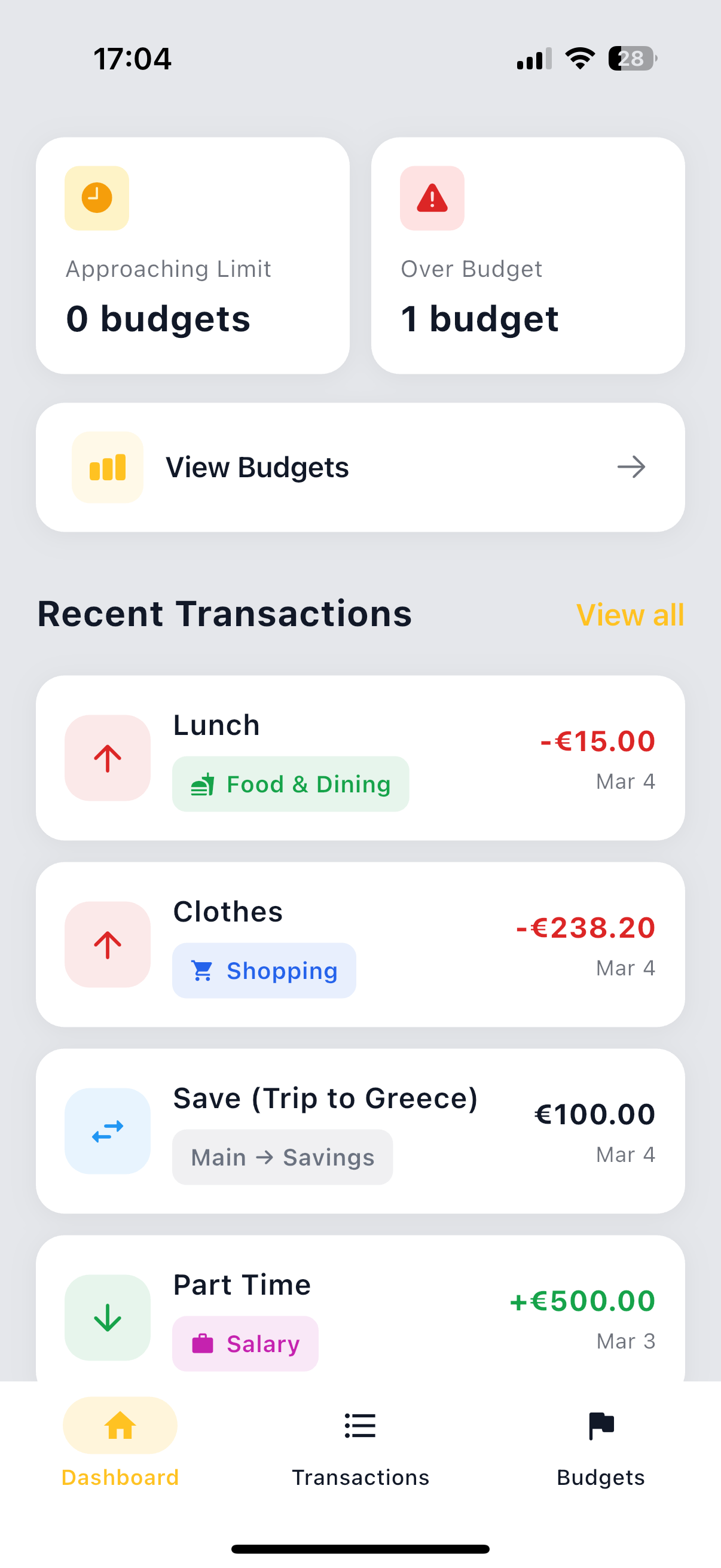 Kalki Dashboard screen 2